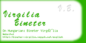 virgilia bineter business card